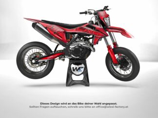 Artus Supermoto Dekor in Rot am Bike