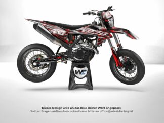 Buddy V2 Supermoto Dekor in Rot am Bike