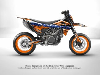 Orange-Spark Supermoto Dekor in Orange am Bike