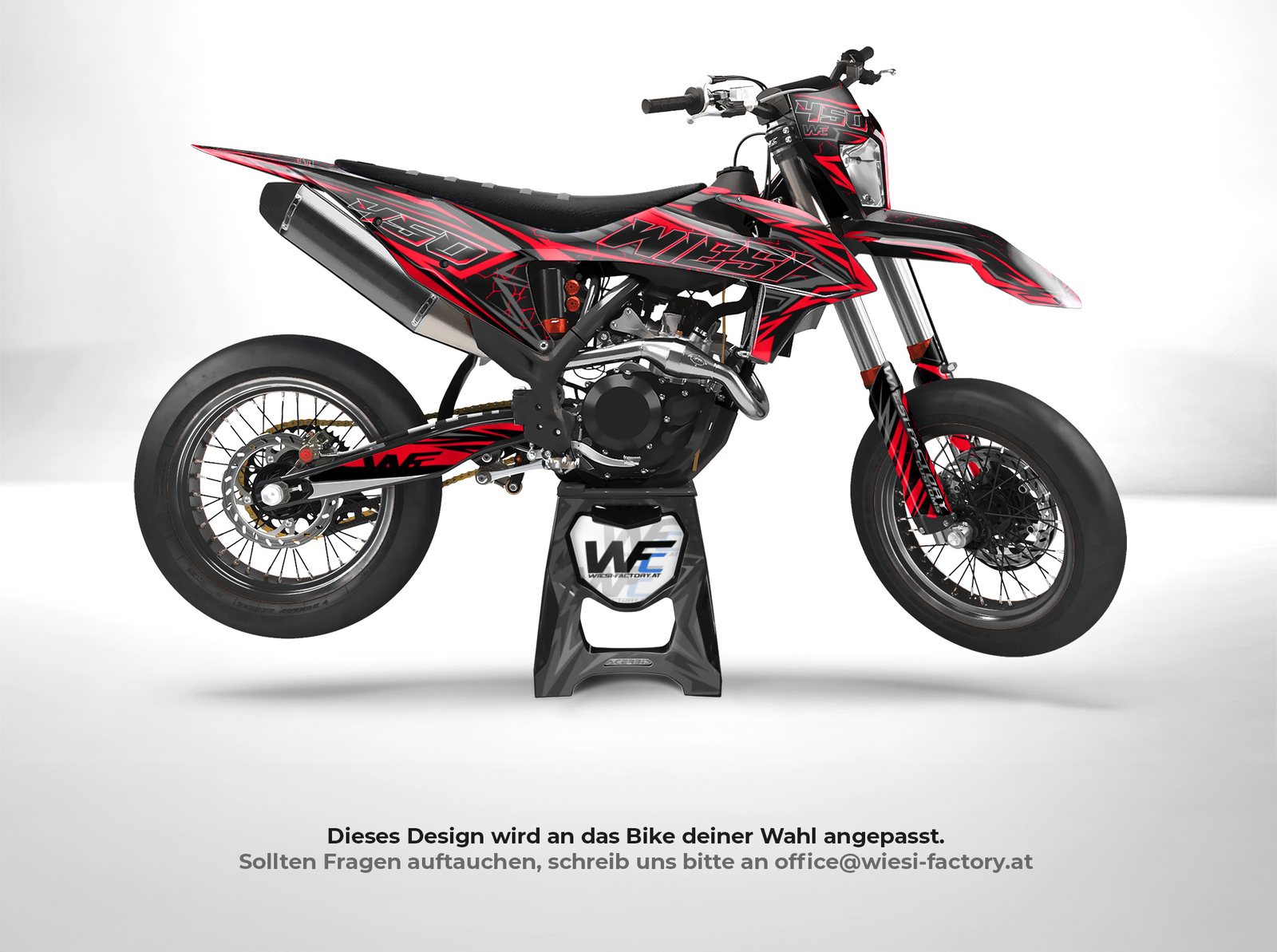 Spark Supermoto Dekor in Rot am Bike