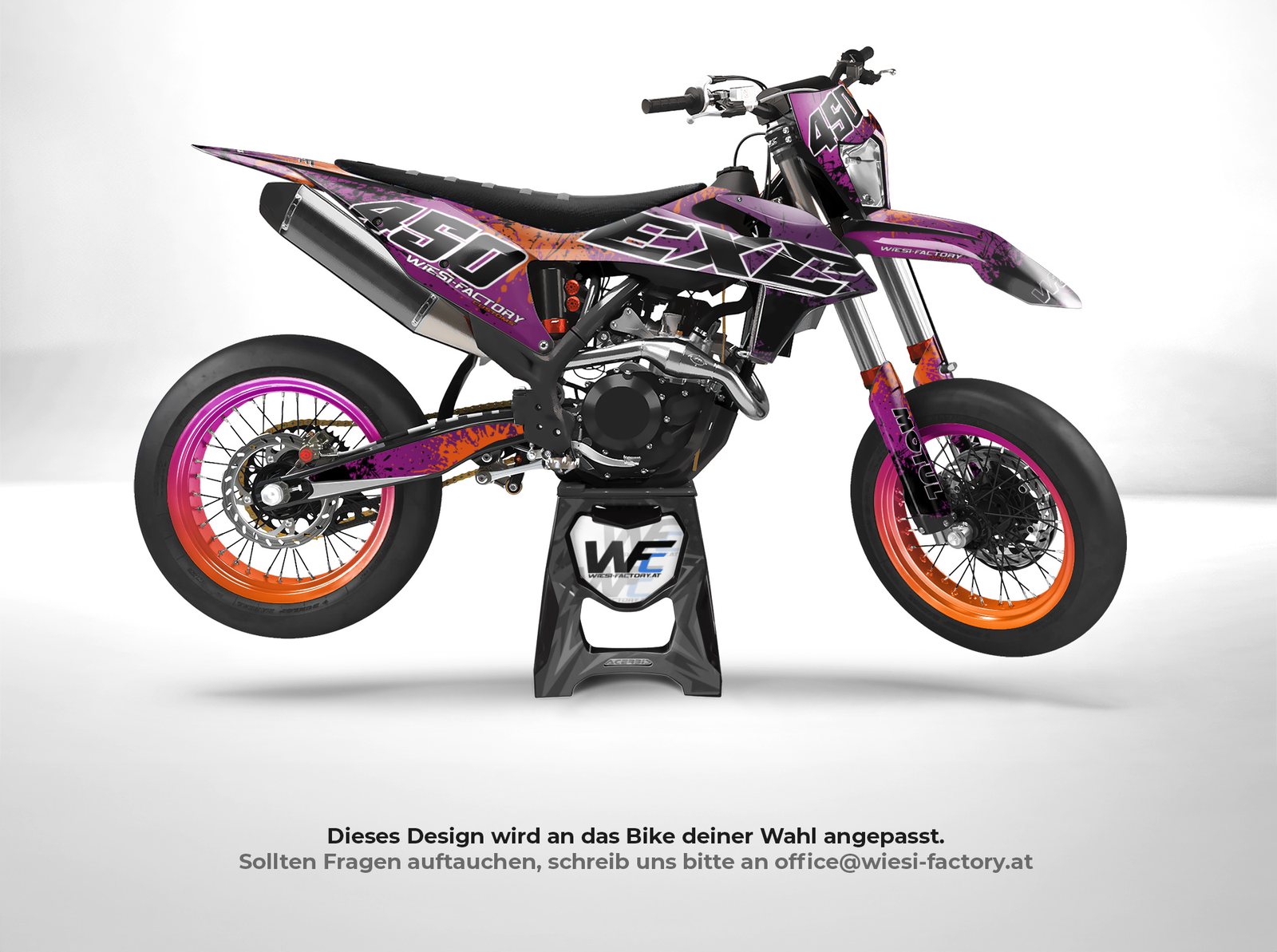 Splash Supermoto Dekor am Bike