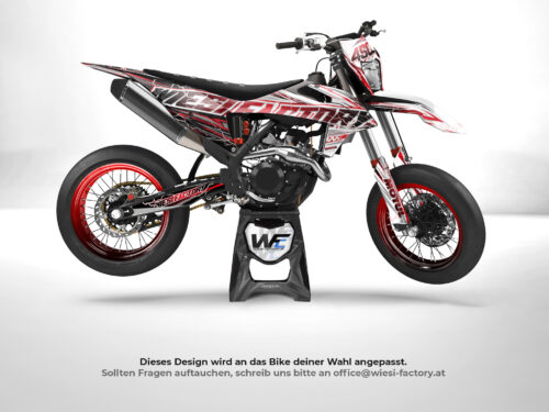 Voltage Supermoto Dekor in Rot am Bike