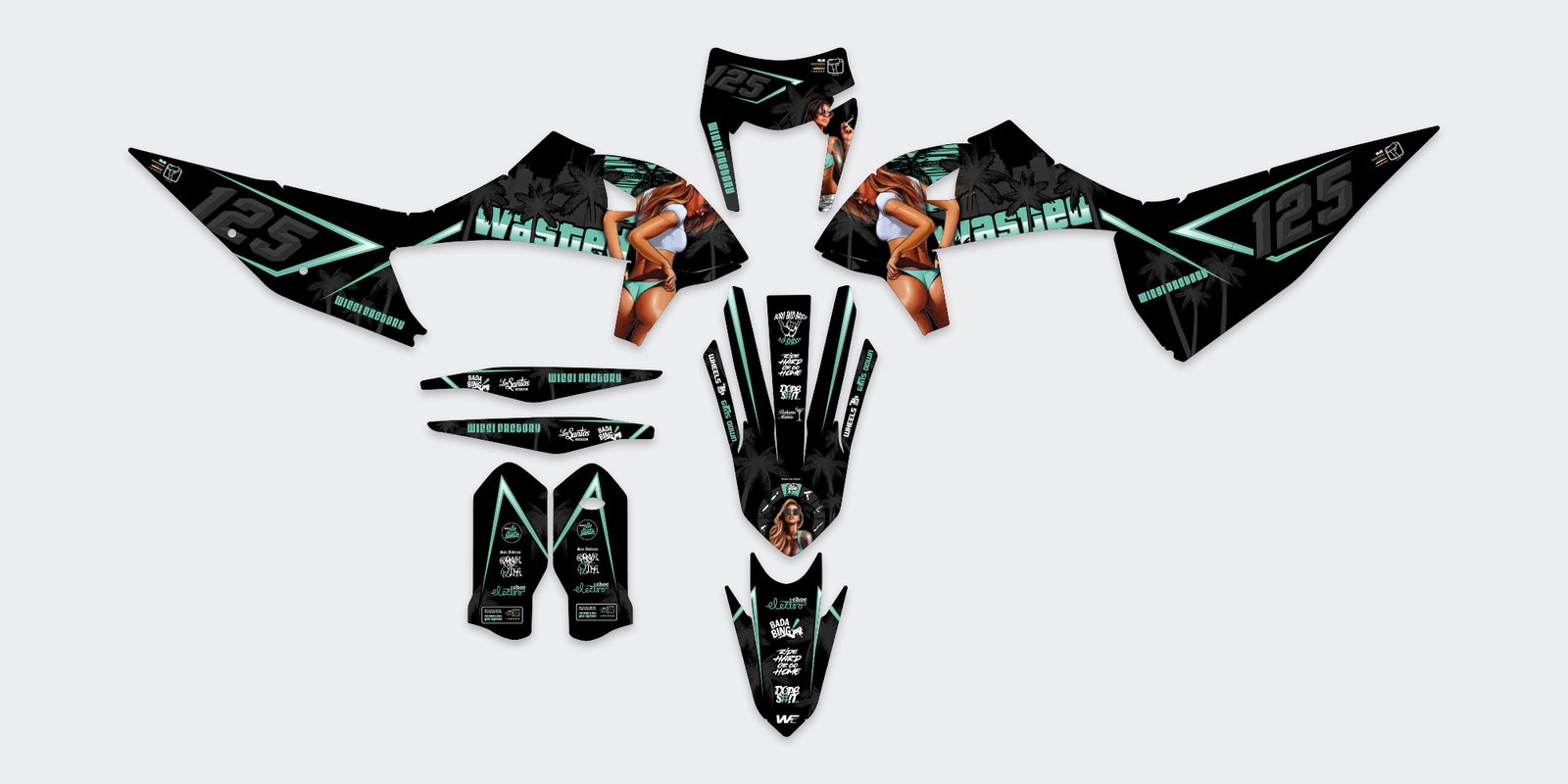 Wasted Supermoto Dekor – Teile-Layout