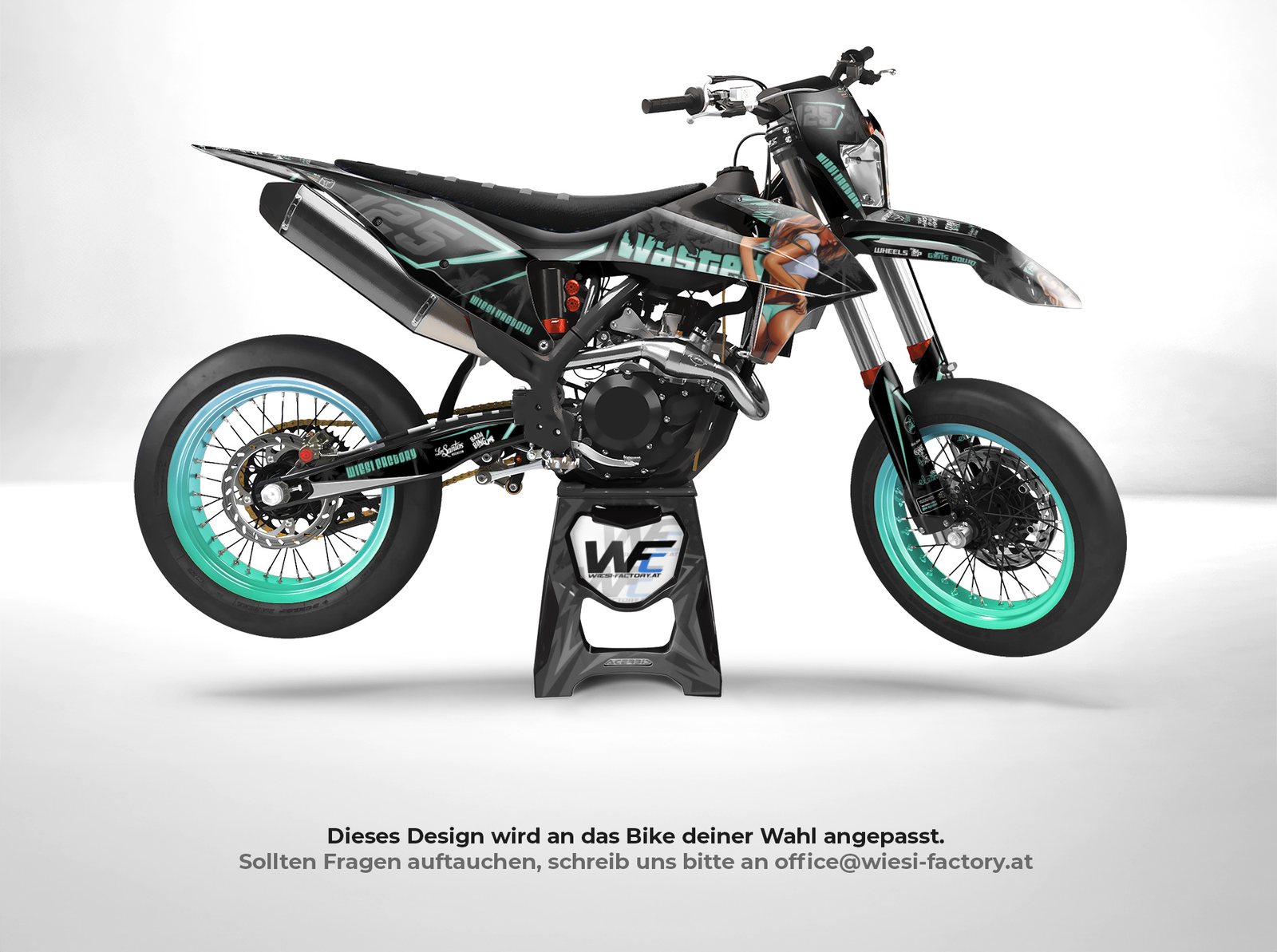 Wasted Supermoto Dekor am Bike
